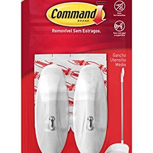 Command Medium Wire Hooks, White, 2-Hooks, 4-Strips, Organize Damage-Free