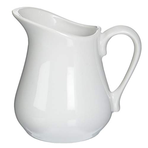 Bia Cordon Bleu Inc Bia Cordon Bleu Inc 900147 8 Oz White Porcelain Pitcher, White