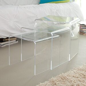 Baxton Studio Acrylic Nesting Tables, Clear