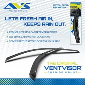 Auto Ventshade [AVS] Ventvisor / Rain Guards | Outside Mount, Smoke Color, 4 pc | 94164 | Fits 2009 - 2013 Kia Soul