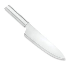 rada cutlery french chef knife stainless steel blade with aluminum handle made in usa, 8.5 inch, silver