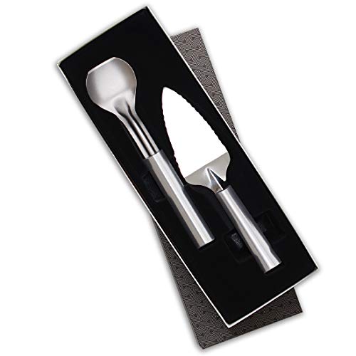 Rada Cutlery Pie Server and Ice Cream Scoop – Pie A ’La Mode Gift Set With Aluminum Handles Made in the USA