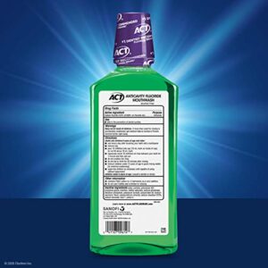 ACT Total Care Zero Alcohol Anticavity Fluoride Mouthwash 33.8 fl. oz. (Pack of 3) Fresh Mint