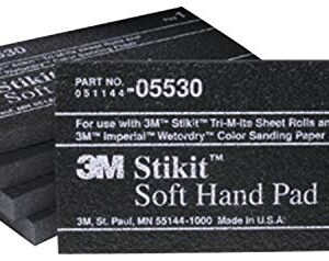 3M Stikit Soft Hand Pad, 05530, 2-3/4 in x 5-1/2 in x 3/8 in