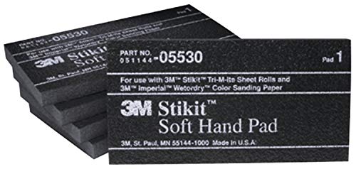 3M Stikit Soft Hand Pad, 05530, 2-3/4 in x 5-1/2 in x 3/8 in