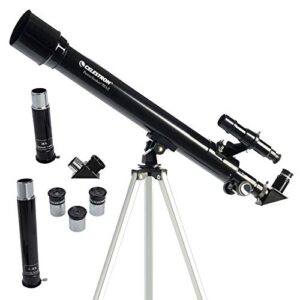 celestron – powerseeker 50az telescope – manual alt-azimuth telescope for beginners – compact and portable – bonus astronomy software package – 50mm aperture