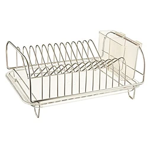 Better Houseware 3423 Compact Dish Drainer Set, Stainless 12" x 9" x 5"