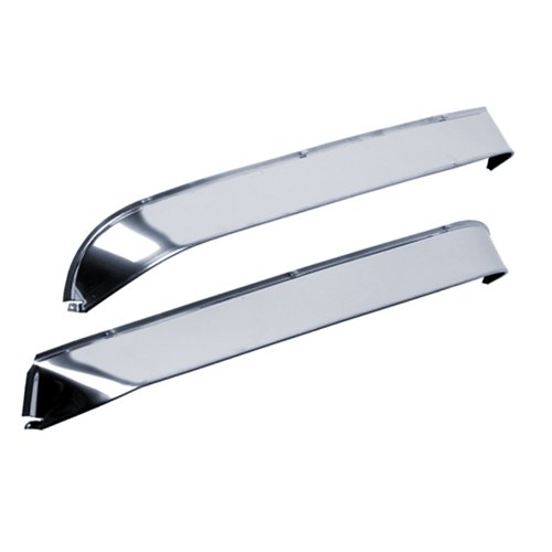 Auto Ventshade [AVS] Ventshade / Rain Guards | Stainless Steel Finish, 2 pc | 12688 | Fits 1980 - 1996 Ford F-150/F-250/F-350/Bronco