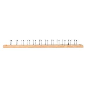 Spectrum Diversified Wooden Closet Storage Wood 24-Peg Tie & Belt, Scarf & Jewelry Rack, Wall-Mounted Tie Rack & Closet Organizer, Natural