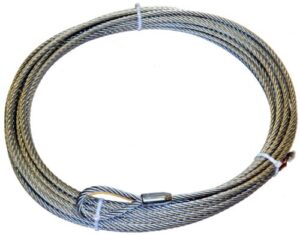 warn 61950 winch accessory: galvanized aircraft steel cable wire rope, 7/16″ diameter x 90′ length, 16,500 lb capacity