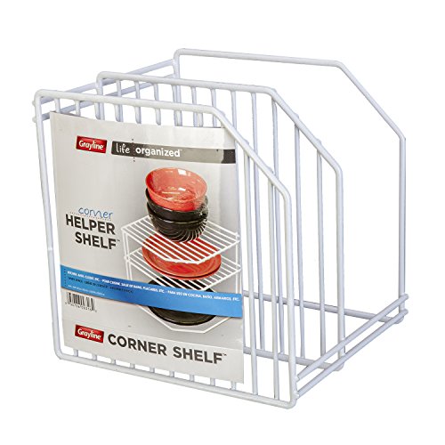 Grayline, White 40316, Corner Helper Shelf, 1-Pack