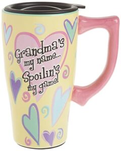 spoontiques – ceramic travel mugs – grandma cup – hot or cold beverages – gift for coffee lovers