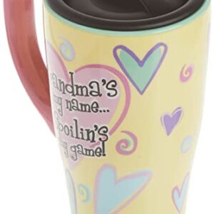 Spoontiques - Ceramic Travel Mugs - Grandma Cup - Hot or Cold Beverages - Gift for Coffee Lovers