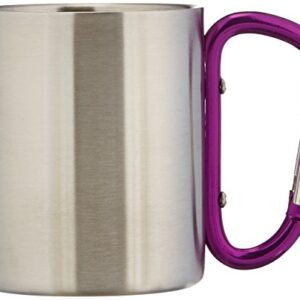 Outdoor RX Stainless Steel Carabiner Mug (Purple, 8-Ounce)