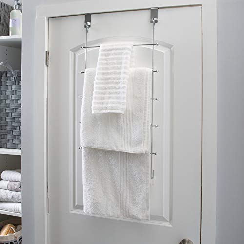 Organize It All Over The Door Chrome Hanging Towel Rack