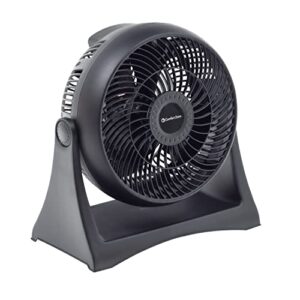 comfort zone czhv8t 8” 3-speed, wall-mountable table fan with 180-degree adjustable tilt, black