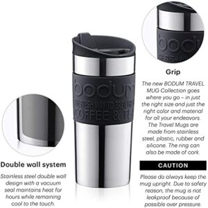 Bodum 11068-01 Vacuum Travel Mug, 0.35 L - Small, Black 1 Count (Pack of 1)