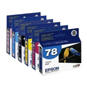 set of 6 epson 78 inkjet cartridges