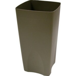 rubbermaid commercial plaza waste container rigid liner, square, plastic, 19 gallons, beige (356300bg)