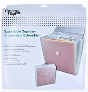 advantus cropper hopper expandable paper organizer, frost, 12-inch-by-12-inch
