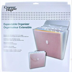 Advantus Cropper Hopper Expandable Paper Organizer, Frost, 12-Inch-by-12-Inch