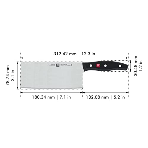 ZWILLING Twin Signature 7-inch Chinese Vegetable Cleaver, Razor-Sharp, Made in Company-Owned German Factory with Special Formula Steel perfected for almost 300 Years, German Knife