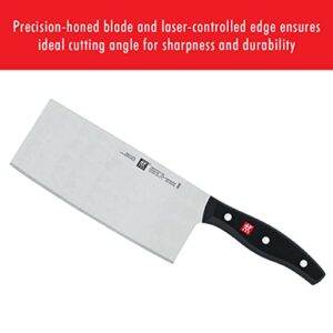 ZWILLING Twin Signature 7-inch Chinese Vegetable Cleaver, Razor-Sharp, Made in Company-Owned German Factory with Special Formula Steel perfected for almost 300 Years, German Knife