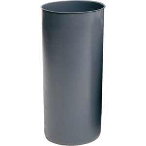 rubbermaid fg355200 gray 22 gallon lldpe rigid liner with rim for indoor and smoking management container