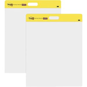 post-it easel pad, 20 in x 23 in, white, 20 sheets/pad, 2 pads/pk, mounts to surfaces with command strips included (566)