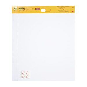 Post-it Easel Pad, 20 in x 23 in, White, 20 Sheets/Pad, 2 Pads/Pk, Mounts to surfaces with Command Strips included (566)