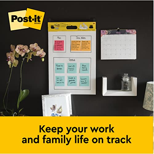 Post-it Easel Pad, 20 in x 23 in, White, 20 Sheets/Pad, 2 Pads/Pk, Mounts to surfaces with Command Strips included (566)