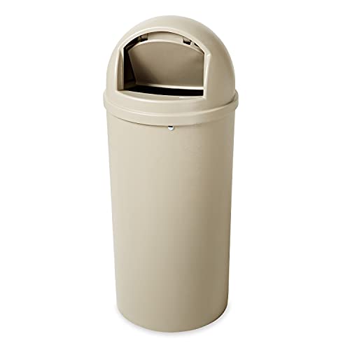 Rubbermaid Commercial 816088Bg Marshal Classic Container Round Polyethylene 15Gal Beige