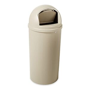 Rubbermaid Commercial 816088Bg Marshal Classic Container Round Polyethylene 15Gal Beige