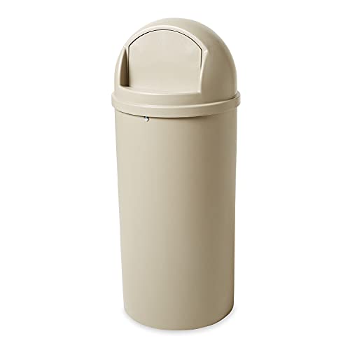 Rubbermaid Commercial 816088Bg Marshal Classic Container Round Polyethylene 15Gal Beige