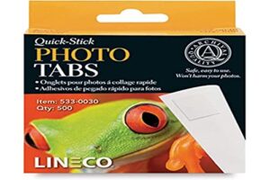 lineco quick stick photo tabs pack of 500