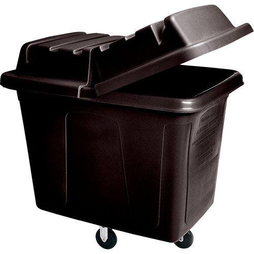 Rubbermaid Commercial Products Cube Truck Lid, Heavy Duty Hinged Lid Waste Transport, Compatible with The Cube Truck