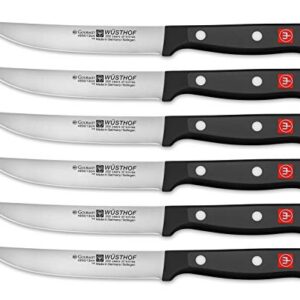 Wusthof Gourmet Six 6-Piece German Precise Laser Cut High Carbon Stainless Steel Kitchen Steak Knife Set – Model 9728