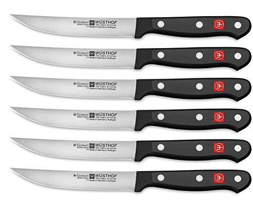 Wusthof Gourmet Six 6-Piece German Precise Laser Cut High Carbon Stainless Steel Kitchen Steak Knife Set – Model 9728