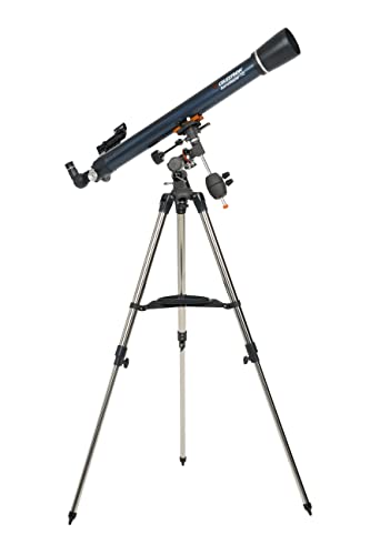 Celestron - AstroMaster 70EQ Refractor Telescope – Refractor Telescope for Beginners - Fully-Coated Glass Optics - Adjustable-Height Tripod - BONUS Astronomy Software Package