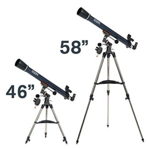 Celestron - AstroMaster 70EQ Refractor Telescope – Refractor Telescope for Beginners - Fully-Coated Glass Optics - Adjustable-Height Tripod - BONUS Astronomy Software Package