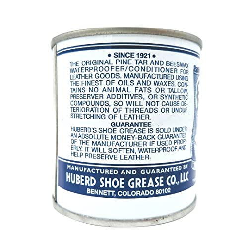 Huberd’s Shoe Grease, 7.5oz: Waterproofs, Softens, Conditions Leather. Protects Shoes, Boots, Sporting Goods, Saddle & Tack. Restores Dry, Cracked, Scratched Leather. Small Batched since 1921!