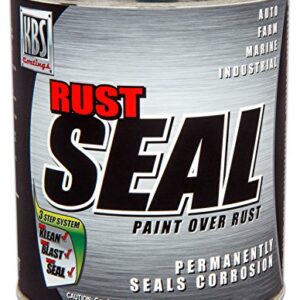 KBS Coatings 4402 Satin Black Rustseal -1 quart, Covers 50 Sq Ft, Proven Rust Prevention