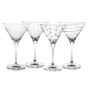 mikasa cheers martini glass, 10-ounce, set of 4