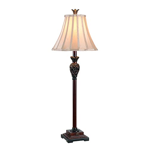 Kenroy Home 20182GR Iron Lace Buffet Lamp with Golden Ruby Finish, Classic Style, 32" Height, 11" Width, 11" Depth