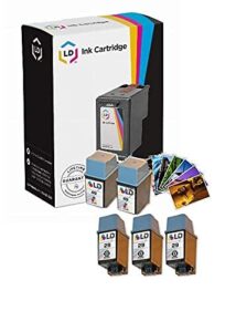 ld remanufactured ink cartridge replacements for hp 29 & hp 49 (3 black, 2 color, 5-pack)