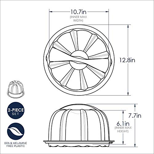 Nordic Ware Cake Keeper, Deluxe Bundt, Clear