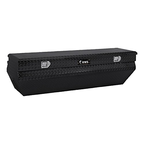 UWS TBC-62-WN-BLK Wedge Chest Aluminum Box with Black Notched Beveled Insulated Lid