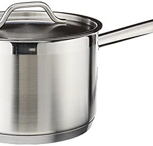 Winware Stainless Steel 4.5 Quart Sauce Pan with Cover, 4 qt