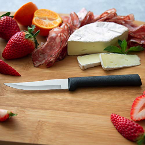 Rada Cutlery Heavy Duty Paring Knife –Stainless Steel Blade With Stainless Steel Black Resin Handle, 7-1/8 Inches