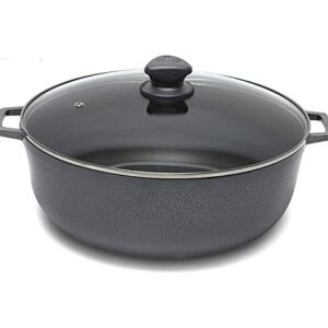 IMUSA USA GAU-86626T Colombian Nonstick Caldero with Porcelain Hammered Finish 4.8-Quart, Dark Gray